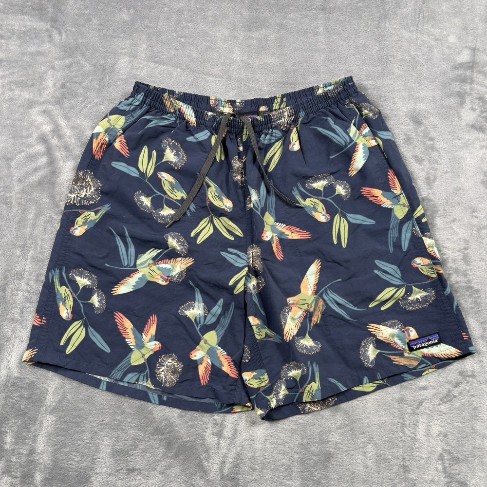 Patagonia Men's Baggies Longs 6.5" Inseam Parrots Stone Blue Medium 58034